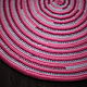 The round knitted rug for the bathroom of the p/e cord Peach. Carpets. Ira Pugach (pompon). My Livemaster. Фото №4