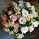 Букет "Чайные розы" 25 шт с зеленью. Живые цветы, Букеты, Москва,  Фото №1
