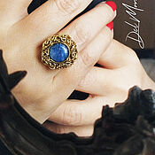 Украшения handmade. Livemaster - original item Dark Moon Ring, Elden Ring Ring with a gold stone.. Handmade.