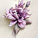 Order Brooch made of magnolia silk ' Evening'. natalya-4 (natalya-4). Livemaster. . Brooches Фото №3