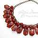 Honey necklace of carnelian and agate necklace red orange carnelian. Necklace. Ritasdreams (ritasdreams). My Livemaster. Фото №5