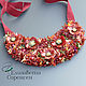 Necklace on ribbons Red wine. Necklace. Elizaveta Sorensen. Online shopping on My Livemaster.  Фото №2