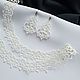 Order Wedding Lace White Handmade earrings for the bride. moonlace. Livemaster. . Earrings Фото №3