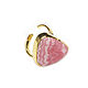 Rhodochrosite ring, pink ring, large ring as a gift 2022. Rings. Irina Moro. My Livemaster. Фото №4