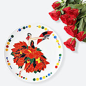 Сувениры и подарки handmade. Livemaster - original item Decorative plate on the wall Salma as a gift for March 8. Handmade.