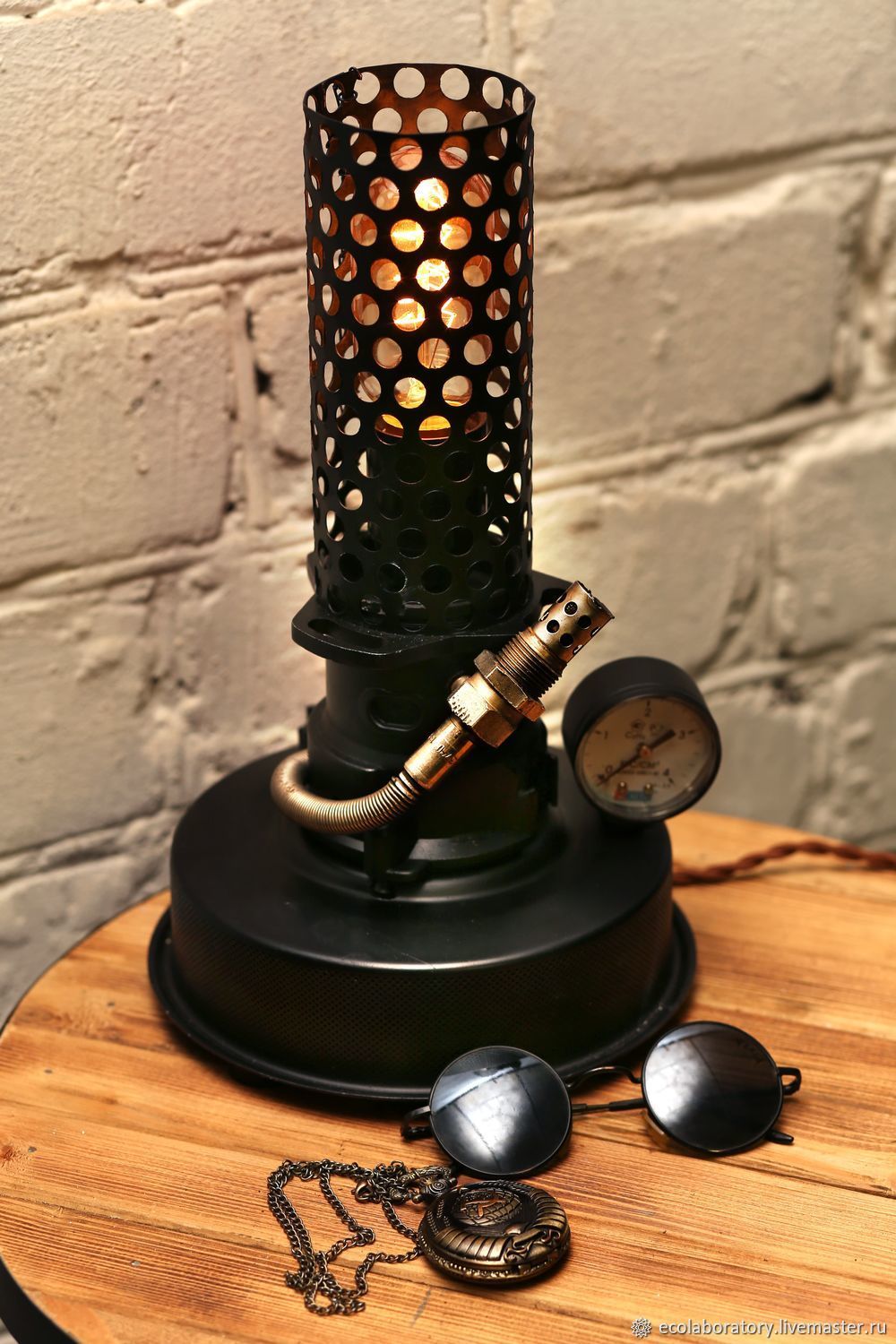 Table Lamp Dark Tower In Loft Style Steampunk Online On Lamps Handmade Livemaster Table Lamp Dark Tower In Loft