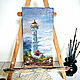 Seascape with lighthouse oil on canvas 30h150 cm. Pictures. Nina Polunina. Online shopping on My Livemaster.  Фото №2