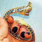 Украшения handmade. Livemaster - original item Sapphire Dragon bracelet with natural sapphires. Handmade.
