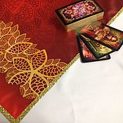 Фен-шуй и эзотерика handmade. Livemaster - original item Tablecloth for divination 50h50 cm red. Handmade.