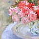Oil painting Bouquet of roses oil on Canvas still life painting, Buy oil painting Flowers in vase oil Painting on canvas
