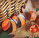 Wooden earrings 'leaf fall', Earrings, Novopavlovsk,  Фото №1