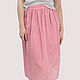 Pink cotton skirt pink hearts. Skirts. Yana Levashova Fashion. Online shopping on My Livemaster.  Фото №2