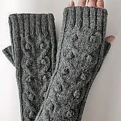 Аксессуары handmade. Livemaster - original item Fingerless gloves knit long M 26, 182. Handmade.