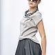  Lt_014angora_perl Top with collar, angora color/mother of pearl. Tops. The fashion house Julia Sindrevich. My Livemaster. Фото №4