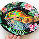 'Chameleon in the rainforest ' hand-painted plate. Decorative plates. Art by Tanya Shest. My Livemaster. Фото №5