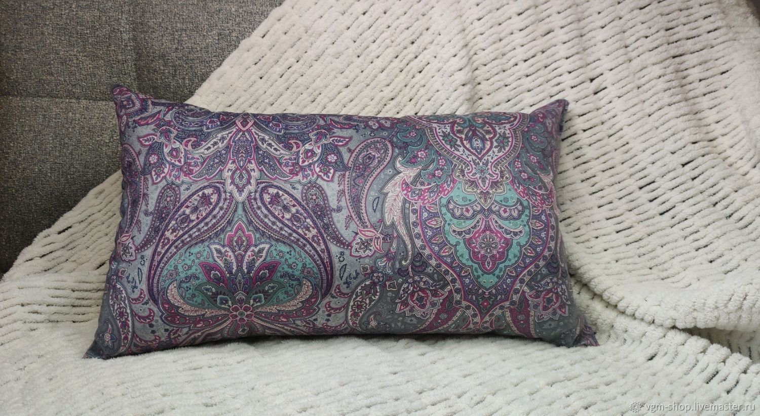 Декоративная подушка DAMASK COL. MAGENTA, hand made, Подушки, Пушкино,  Фото №1