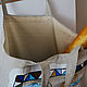 Льняная эко-сумка с подкладкой "Козочка". Классическая сумка. плюахель. Интернет-магазин Ярмарка Мастеров.  Фото №2