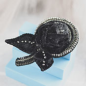 Украшения handmade. Livemaster - original item Black velvet Rose brooch in Dior style. Handmade.