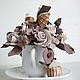 Order Bouquet Coffee fantasy. Flowers polymer clay handmade. Olga-art-flower. Livemaster. . Composition Фото №3