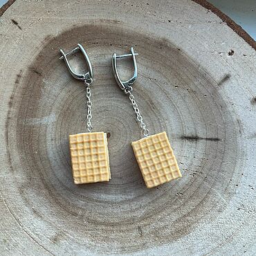 Украшения ручной работы. Ярмарка Мастеров - ручная работа Серьги «Пломбир». Handmade.