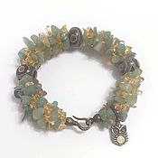 Украшения handmade. Livemaster - original item Braided bracelet, jade and citrine. Handmade.