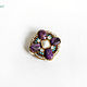 Order Brooch order with agate purple. PatinaBeadJewellery. Livemaster. . Brooches Фото №3