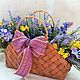 Order Flower arrangement in a basket 'Lavender summer'. TaLanaLita (goodshop39). Livemaster. . Composition Фото №3