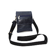 Сумки и аксессуары handmade. Livemaster - original item Men`s bag: Men`s Blue Spartacus Leather Bag Mod. C59-662. Handmade.