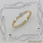 Украшения handmade. Livemaster - original item Mini-week ring 585 gold, Topaz.. Handmade.