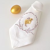 Подарки к праздникам handmade. Livemaster - original item Easter napkin with embroidery 