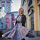 Платье из теплого хлопка фуле «Клетка Топаз». Платья. Александра Майская. Интернет-магазин Ярмарка Мастеров.  Фото №2