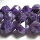 Amethyst faceted bicone, diamond shape, cut, and friform, Beads1, Dolgoprudny,  Фото №1