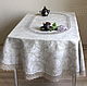Oval tablecloth 'Renaissance' natural color. Tablecloths. flax&lace. My Livemaster. Фото №4