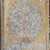 Картина большая золотая интерьерная с блеском «Осознание» 100х80х1,5см