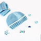 Order Newborn gift: Hat for a boy knitted blue 0-3 months. babyshop. Livemaster. . Gift for newborn Фото №3