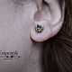 Серьги-пусеты "Flowers". Серьги-пусеты. Esipenok Jewelry. Ярмарка Мастеров.  Фото №6