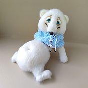 Куклы и игрушки handmade. Livemaster - original item Knitted toy White Bear Aran. Handmade.