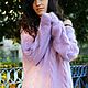 Заказать Пушистый джемпер с косами "Lilac illusion". Bisknit. Ярмарка Мастеров. . Джемперы Фото №3
