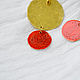 Order Boho brass earrings Bright red round earrings Minimalism Gold. Strangell Jewelry. Livemaster. . Earrings Фото №3