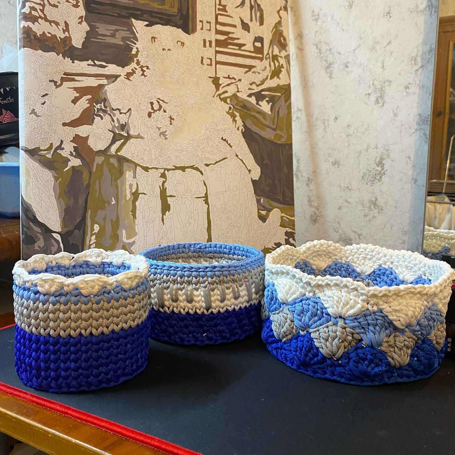 Корзинки из полиэфирного шнура «Море» в интернет-магазине Ярмарка ...