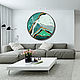 'Happy mountain,' a large circular painting with gold. Pictures. Art by Tanya Shest. My Livemaster. Фото №4