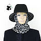 kit. Stylish Women's Fedora felt hat plus a scarf. Headwear Sets. Mishan (mishan). Online shopping on My Livemaster.  Фото №2