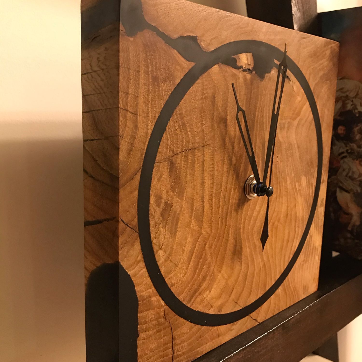 Часы из дерева и эпоксидки – заказать на Ярмарке Мастеров – NJYYYRU ...