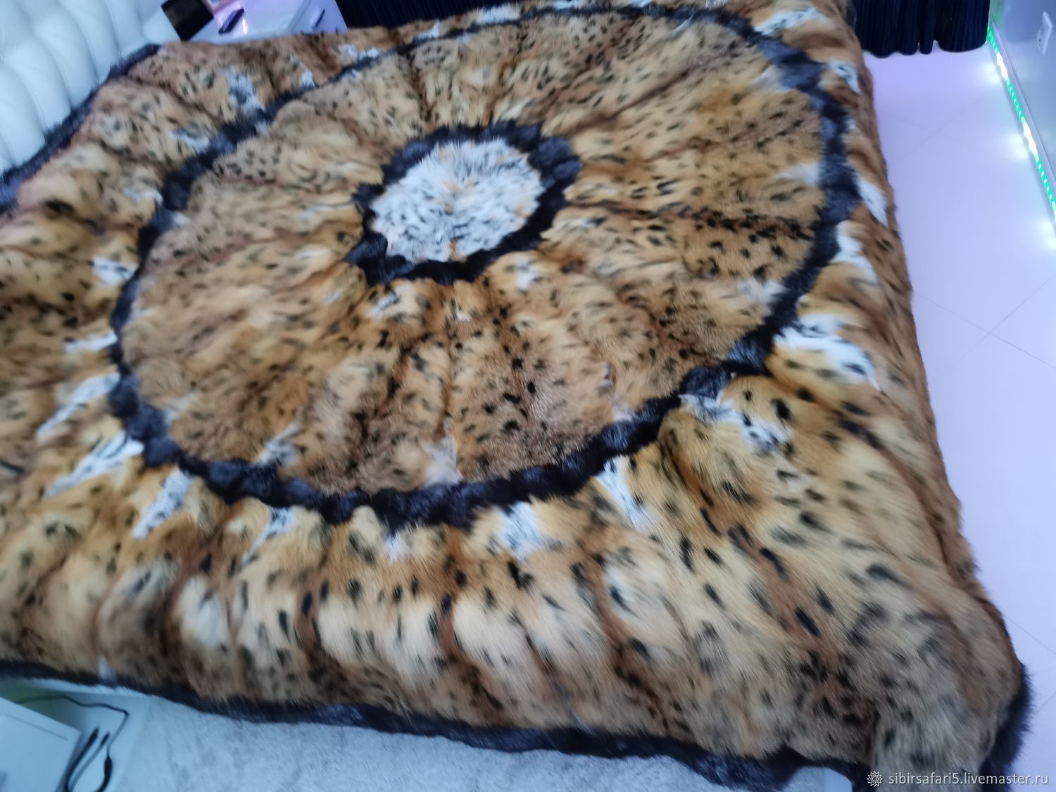 Плед из меха рыси, плед из шкур рыси, плед из шкур,одеяло в интернет ...