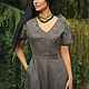 Linen dress with hand embroidery ' Riddle'. Dresses. KVITKA. Online shopping on My Livemaster.  Фото №2