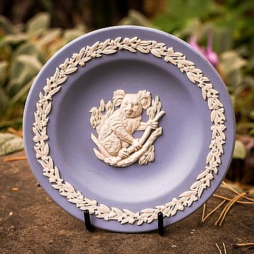 Винтаж ручной работы. Ярмарка Мастеров - ручная работа WEDGWOOD блюдце с коалой, Англия, 1980-1990 гг.. Handmade.