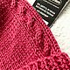 Шарф шерстяной Kizhi брусничный. Шарфы. Уникальные свитера и шарфы Hitwool. Ярмарка Мастеров.  Фото №6