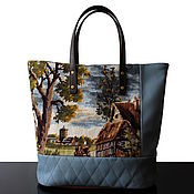 Вечерняя сумочка, театральная сумочка, синяя сумка, кожаная сумка