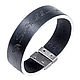 Bracelet leather t-20, Black-White
