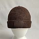 Two-layer felted men's hat with a lapel and a leather tag. Caps. Zhanna. My Livemaster. Фото №7